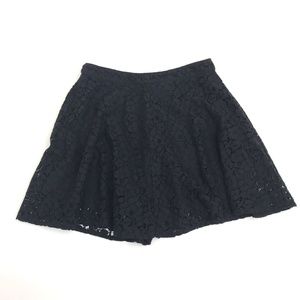 Topshop Womens Skater Skirt Lace overlay